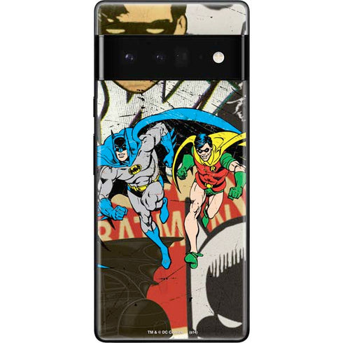 DC Comics Batman and Robin Vintage Action Pose Google Pixel 6 Pro Skin